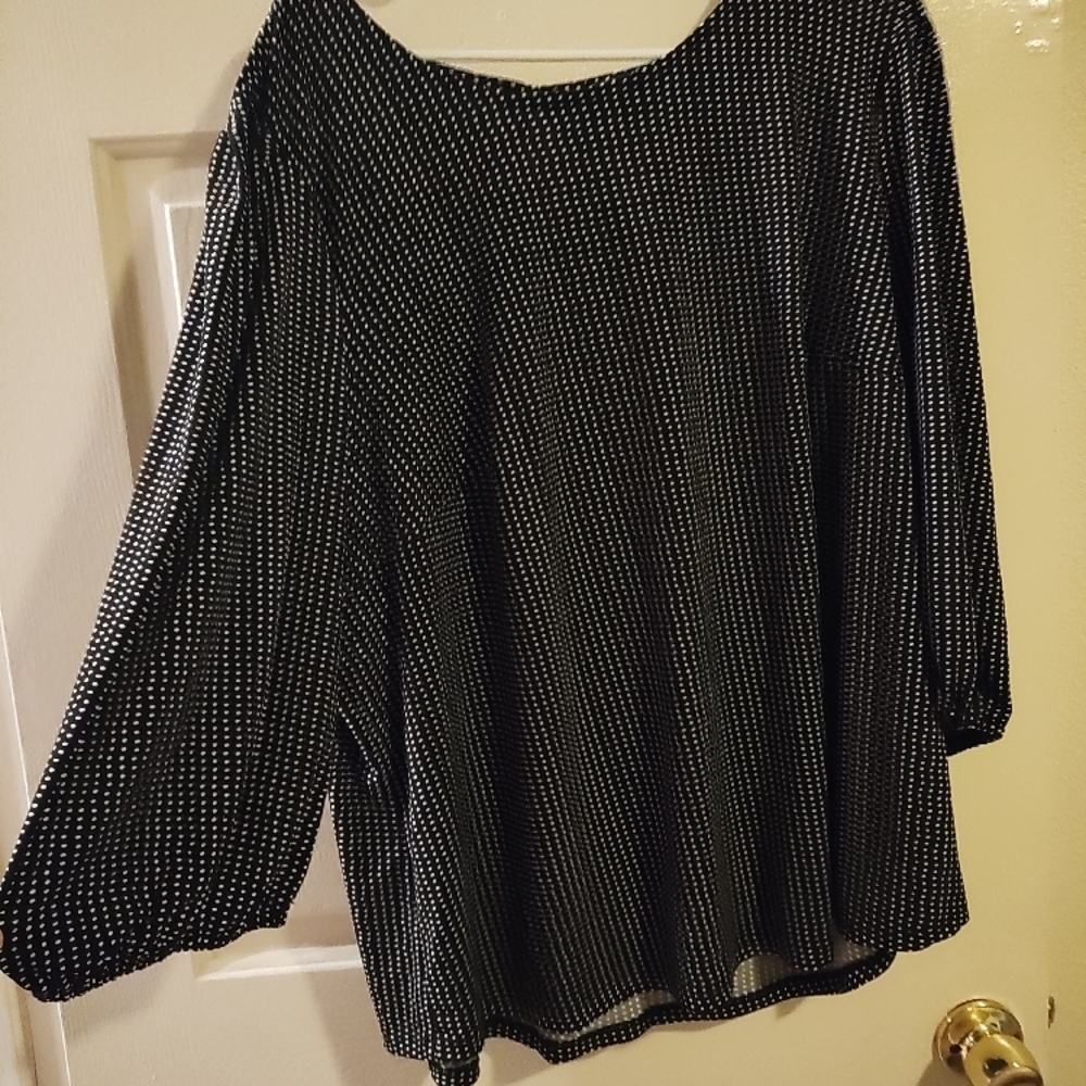 Black and White Polka Dot Women's Top